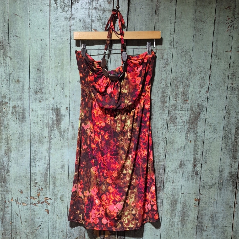 B. Smart Multicolor Halter Dress
